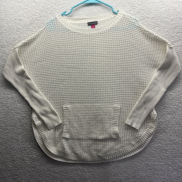 Vince Camuto Sweaters - Vince Camuto Sweater Womens XS White Soft Knit Pullover Long Sleeve Active Chore
